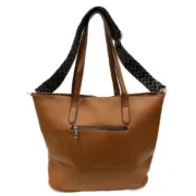 Womens Brown Faux Leather Shoulder Bag by Jacket Field