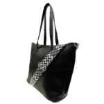 Womens Black Aphrodite Leather Handbag by Jacket Field