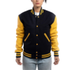 Womens Navy Blue Wool Body Clothing Varsity jacket by Jacket Field