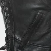 Raven Women’s Motorcycle Vest – Classic Leather Western Style by Jacket Field