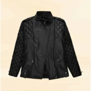 Kate Hudson Womens Black Celebrity Leather Jackets by Jacket Field