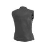 Women’s Leather Motorcycle Vest White Stitching Limited Edition by Jacket Field