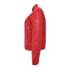 Womens Biker Soft Red Leather Jacket by Jacket Field