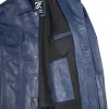 Womens Lambskin Leather Waxed Blue Jacket by Jacket Field