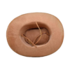 Mens Brown Handmade Western Cowboy Leather Hat by Jacket Field