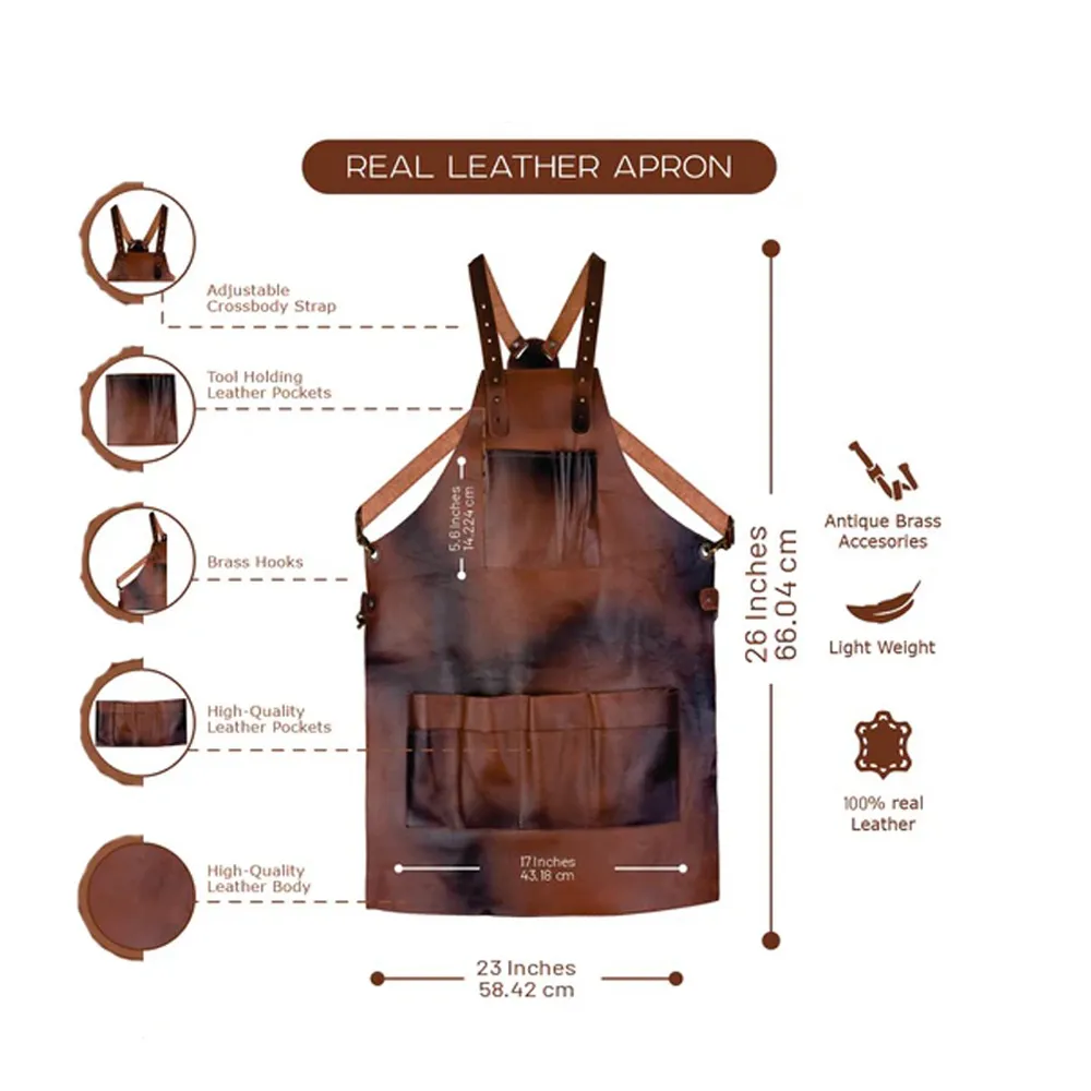 The Nick Woodworking Leather Apron by Jacket Field