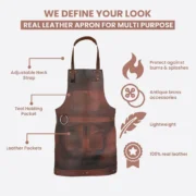 Butcher Full Grain Handmade Leather Apron by Jacket Field