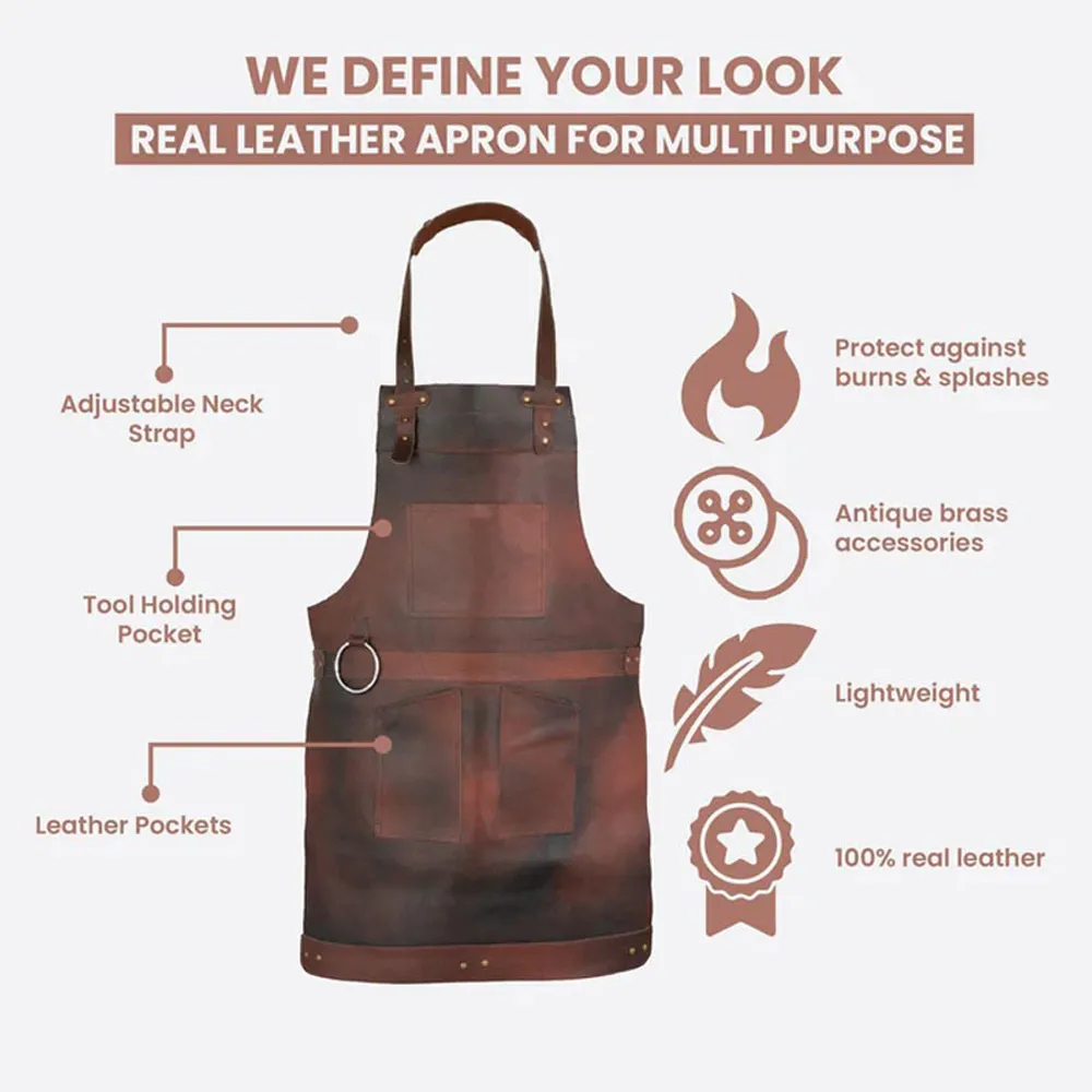 Butcher Full Grain Handmade Leather Apron by Jacket Field