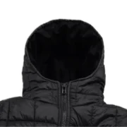 Ember Womens Black Puffer Jacket with Hood by Jacket Field