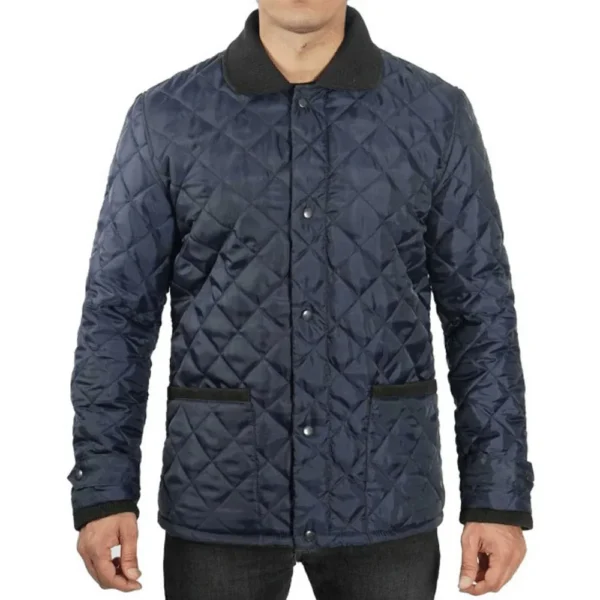 Hector Men's Navy Blue Jacket​ Quilted - Bomber Style By Jacket Field