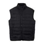 Mens Black Gilet Puffer Vest by Jacket Field