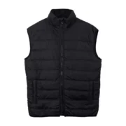 Mens Black Gilet Puffer Vest by Jacket Field