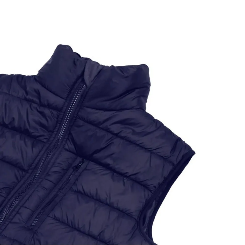 Kellie Womens Blue Gilet Jacket Puffer Vest by Jacket Field