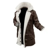Mens Dark Brown Bane Sherpa Shearling Coat by Jacket Field