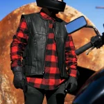 Commando Swat Style Mens Black Cowhide Leather Motorcycle Vest by Jacket Field