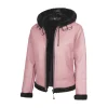 Womens Leather Hooded Shearling Pink Jacket by Jacket Field