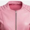 Womens Biker Pink Jacket by Jacket Field