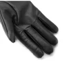 Mens Black Quilted Touchscreen Leather Gloves by Jacket Field