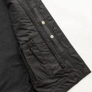 Sniper Club Style Mens Black Cowhide Leather Motorcycle Vest by Jacket Field