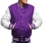 Mens Purple Clothing Varsity Jacket by Jacket Field