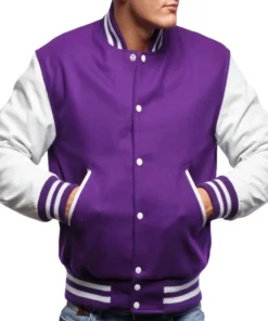 Mens Purple Clothing Varsity Jacket by Jacket Field
