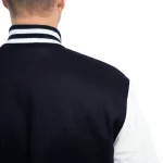 Mens Navy Blue & White Sleeves Clothing Varsity Jacket by Jacket Field