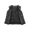 Womens Kristen Black Leather Vest by Jacket Field