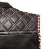 Sinister Club Style Mens Black Cowhide Leather Motorcycle Vest by Jacket Field