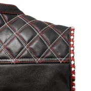 Sinister Club Style Mens Black Cowhide Leather Motorcycle Vest by Jacket Field