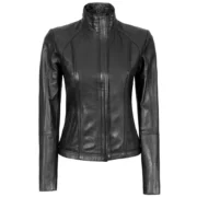 Acerra Black Leather Womens Jacket Motorcycle by Jacket Field