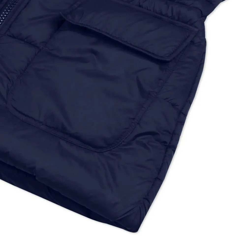 Kellie Womens Blue Gilet Jacket Puffer Vest by Jacket Field