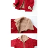 Womens Red Denim Jacket by Jacket Field