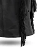 Women’s Western Fringe Leather Motorcycle Vest Sheep Diamond by Jacket Field