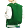 Womens Green and White Clothing Varsity Jacket by Jacket Field