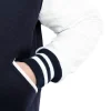 5 23 - Mens Navy Blue & White Sleeves Clothing Varsity Jacket by Jacket Field