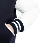 Mens Navy Blue & White Sleeves Clothing Varsity Jacket by Jacket Field - Image 5