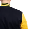 Mens Navy Blue & Lemon Sleeves Clothing Varsity Jacket by Jacket Field