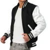 Mens Black & White Clothing Varsity Jacket by Jacket Field