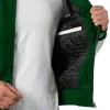 Mens Kelly Green & White Clothing Varsity Jacket by Jacket Field