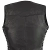 Raven Women’s Motorcycle Vest – Classic Leather Western Style by Jacket Field