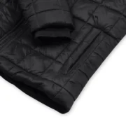 Ember Womens Black Puffer Jacket with Hood by Jacket Field