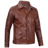 Mens Fernando Brown Leather Jacket by Jacket Field