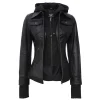 Tralee Black Leather Bomber Jacket Women by Jacket Field
