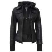 Tralee Black Leather Bomber Jacket Women by Jacket Field