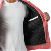 Mens Pink & White Leather Sleeves Clothing Varsity Jacket by Jacket Field