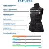 Kellie Womens Blue Gilet Jacket Puffer Vest by Jacket Field