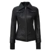 Tralee Black Leather Bomber Jacket Women by Jacket Field