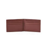 Mens Burgundy Bi-Fold Leather Wallet by Jacket Field