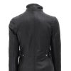 Black Shearling Coat Womens with Fur Hood by Jacket Field