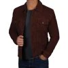 Mens Suede Brown Leather Jacket by Jacket Field